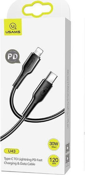 Usams καλώδιο USB Type-C U43 5A 100W PD 1.2m μαύρο