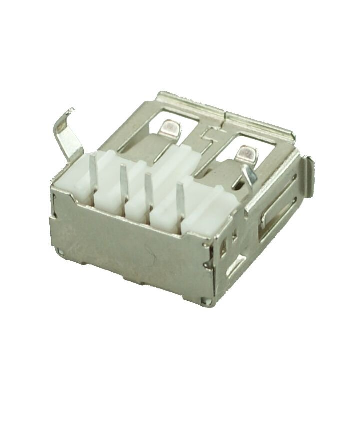 Usb 2.0 Connector A Type Up Solder In Silver