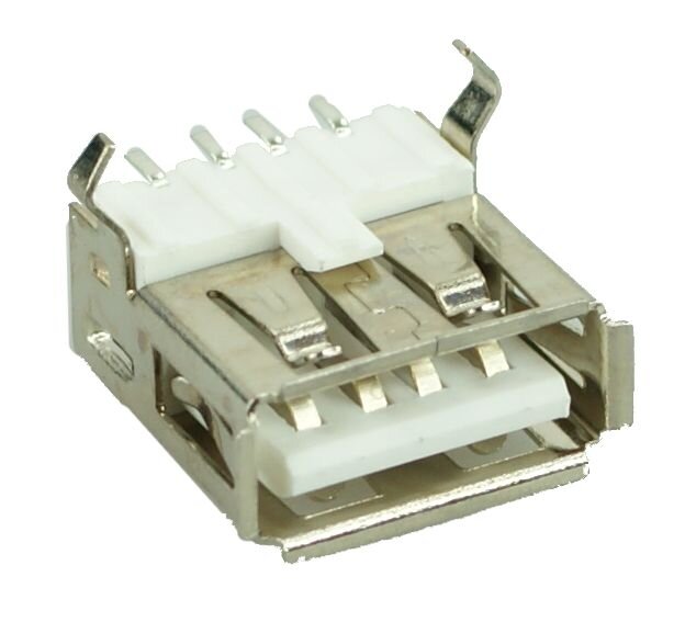 Usb 2.0 Connector A Type Up Solder In Silver