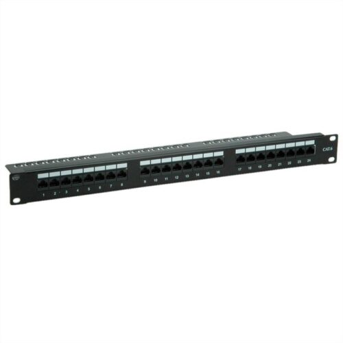 Value Cat.6 (Class E) 19" Patch Panel 24 Θύρες UTP Μαύρο
