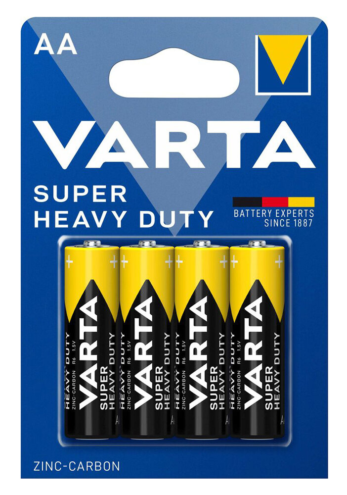 Varta Μπαταρίες Zinc Carbon Super Heavy Duty AA/R6P 1.5V 4τμχ