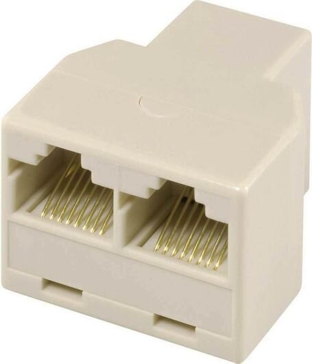 Vcom Adapter Τηλεφωνικος Rj 45 F x 1 / F x 2 (8p8c)