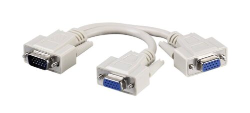 Vcom Αντάπτορας Καλώδιο Vga Hd 15pin Male Σε 2 X Fimale 0.2m
