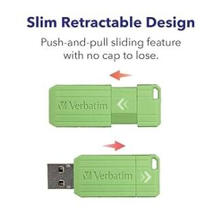 Verbatim Usb 4Gb Pinstripe Eucalyf Πράσινο