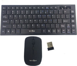 Weibo Mini Keyboard & Mouse Wireless 2.4GHz Black