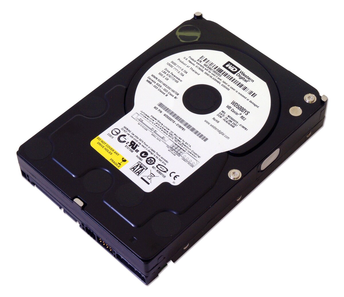 Western Digital Hdd Caviar Re 500gb SataII 8.9ms 3.5 7200 1