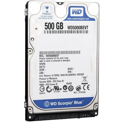 Western Digital Hdd Scorpio Blue 500Gb/25''/5400Rpm/SataII/8Mb Cache