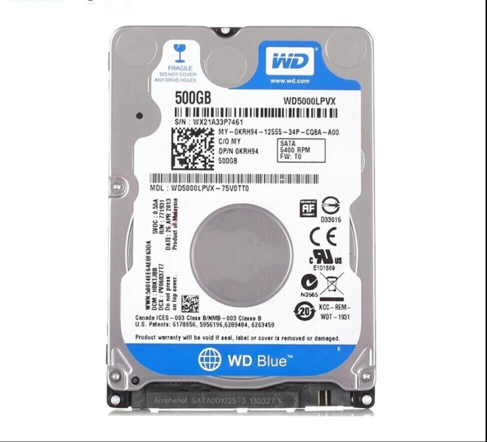Western Digital Hdd Scorpio Blue 500Gb/2.5''/7200Rpm/SataII/16Mb Cache