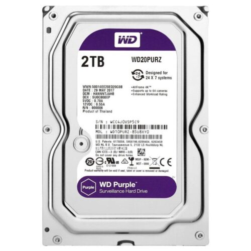 Western Digital Purple 2TB SATAIII 3,5" 64MB