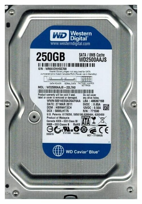 Western Digital WD2500AAJS Caviar SE 250GB/8,9MS/3,5''/7200/1