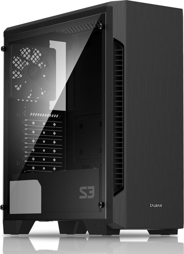 Zalman PC case S3 TG midi tower 424x196x462mm 3x fan διάφανο πλαϊνό